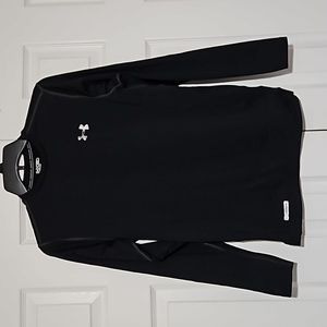 UnderArmour Men's S black stretch crew Cold gear Fitted long sleeve NWOT